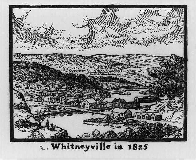 Photo:Whitneyville in 1825,Eli Whitney,Hamden, Connecticut,CT