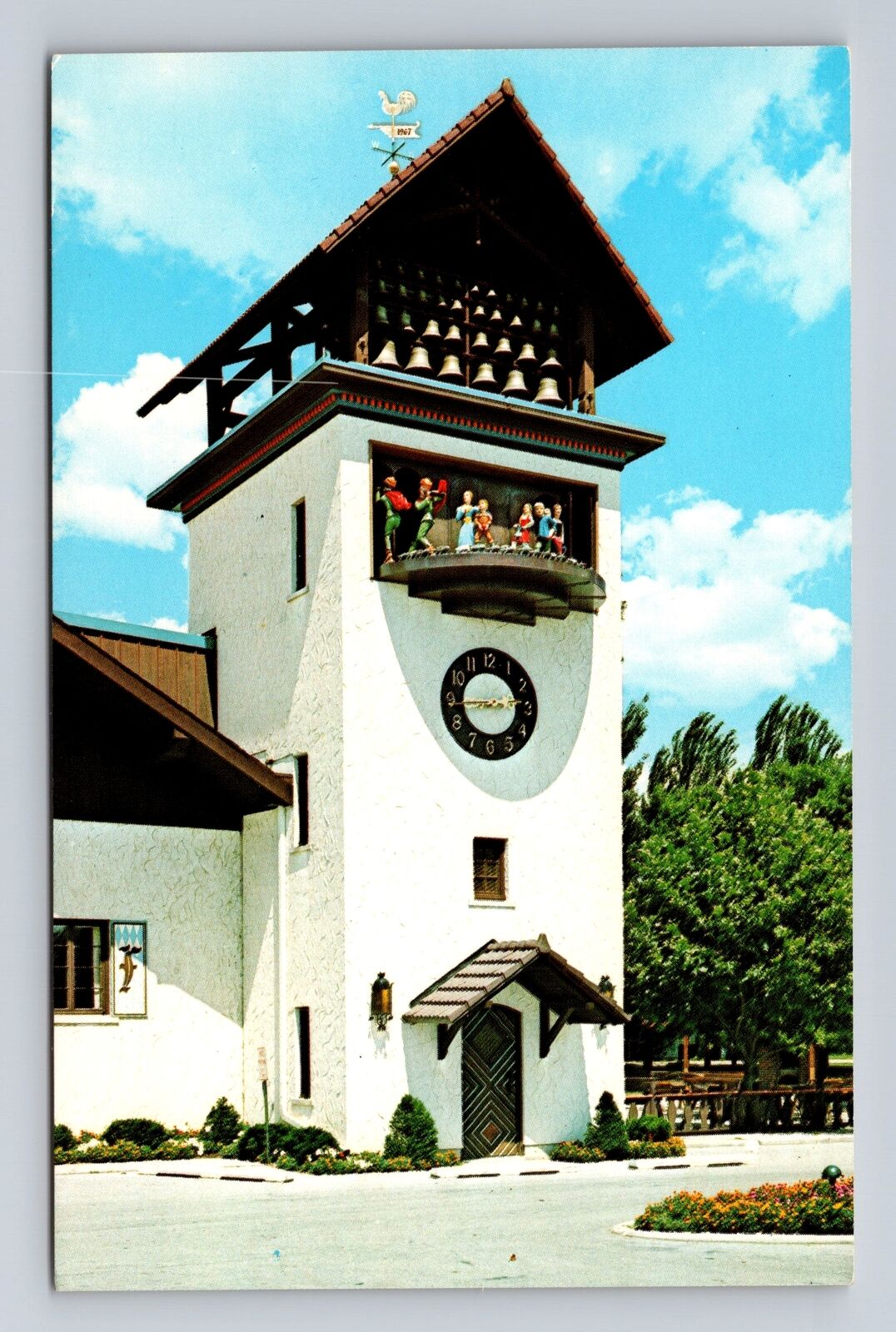 Frankenmuth MI-Michigan, Bavarian Inn Glockenspiel Tower Vintage Postcard