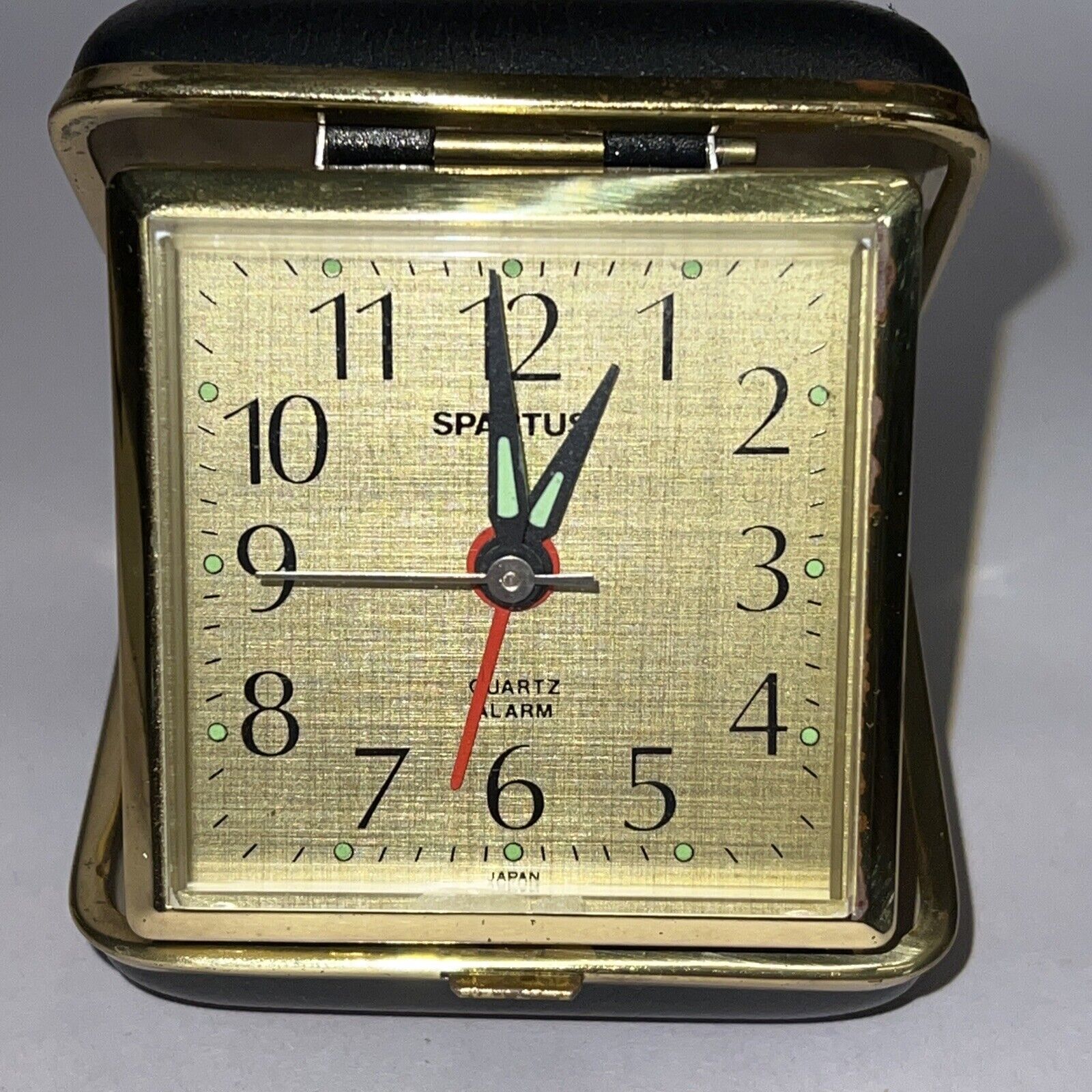 Vintage Spartus Travel Clock with Alarm.