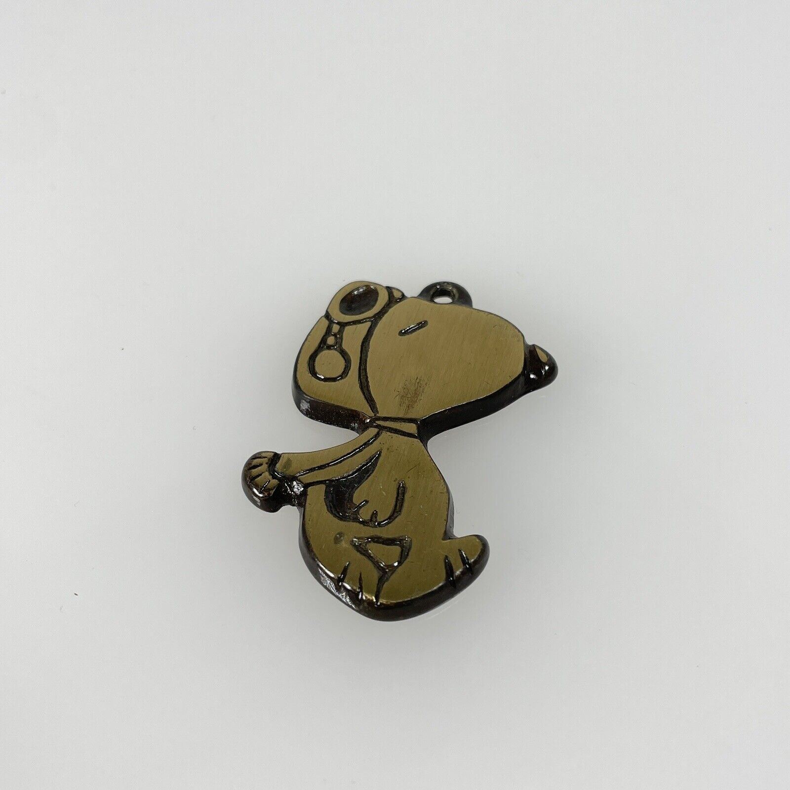 Vintage 1965 Solid Brass Snoopy Key Fob, United Feature Syndicate Inc.
