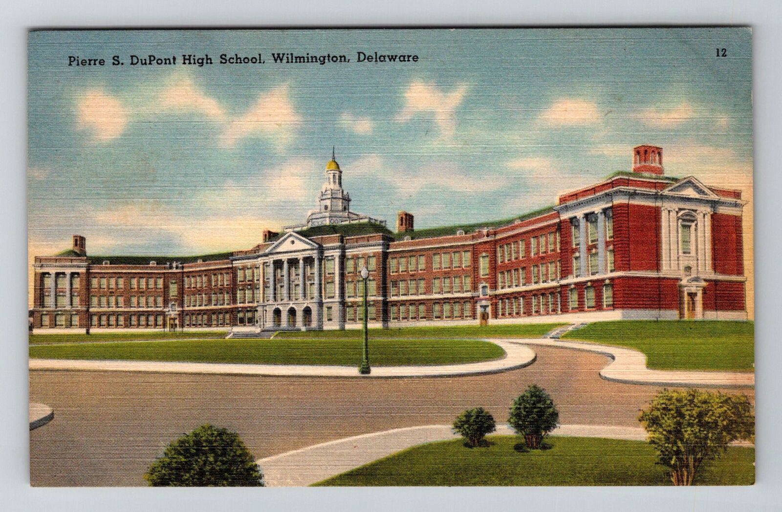 Wilmington, DE-Delaware, Pierre S DuPont High School Antique, Vintage Postcard