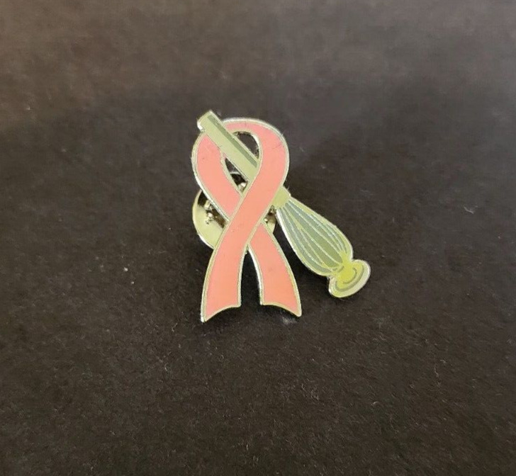 Pink Pampered Chef Whip Breast Cancer Awareness Ribbon Whisk Lapel Pin