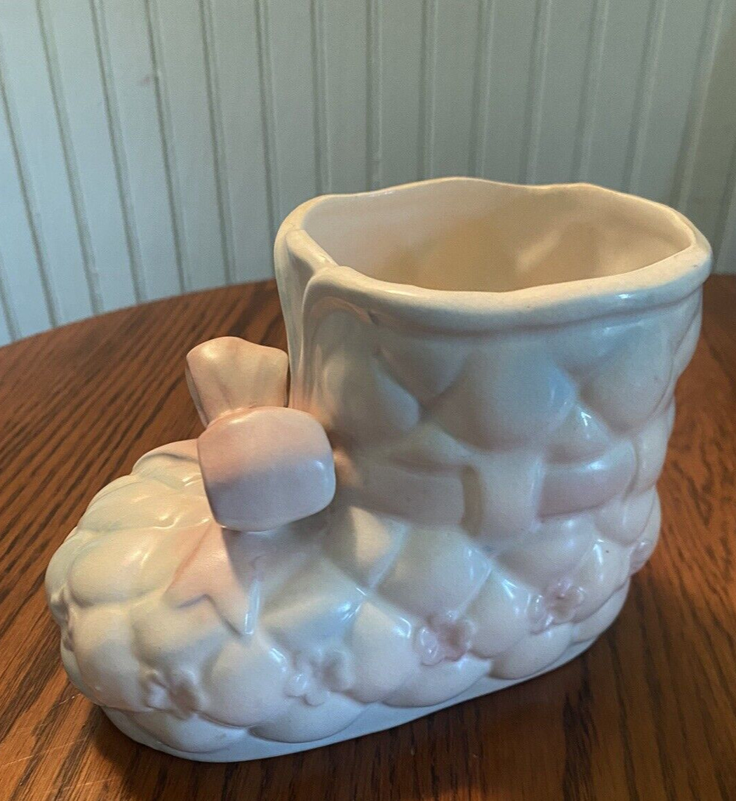 Vintage Ceramic ARDCO Dallas Japan  Baby Bootie Vase Planter- 4.5\