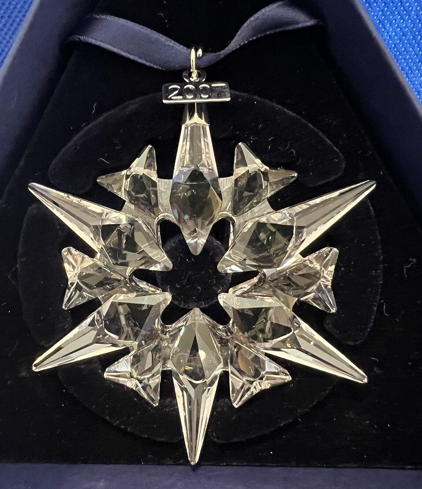 Beautiful SWAROVSKI Annual Edition Crystal Star Ornament - Clear 2007 Boxed