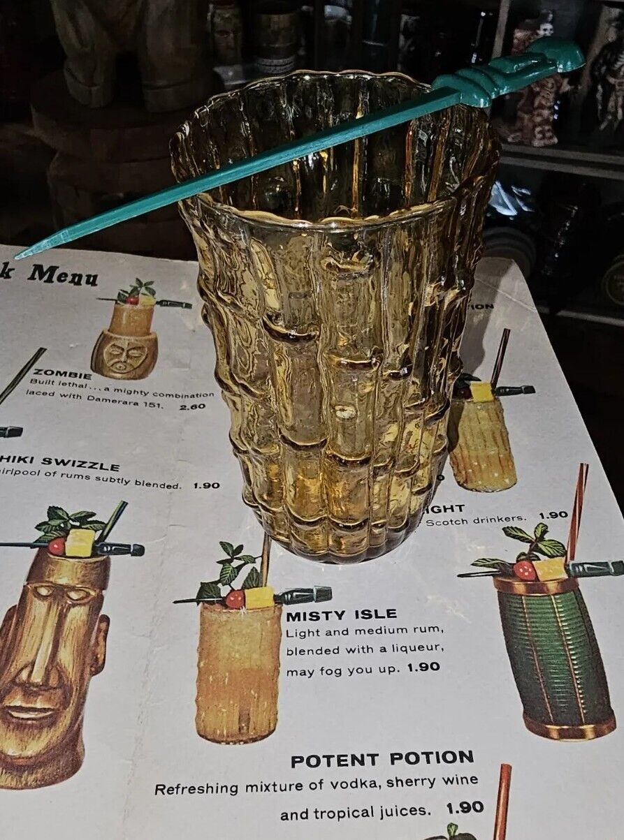 Polynesian Tiki Bar Theme Kahiki Supper Club Imperial Misty ISLE Bamboo Glass