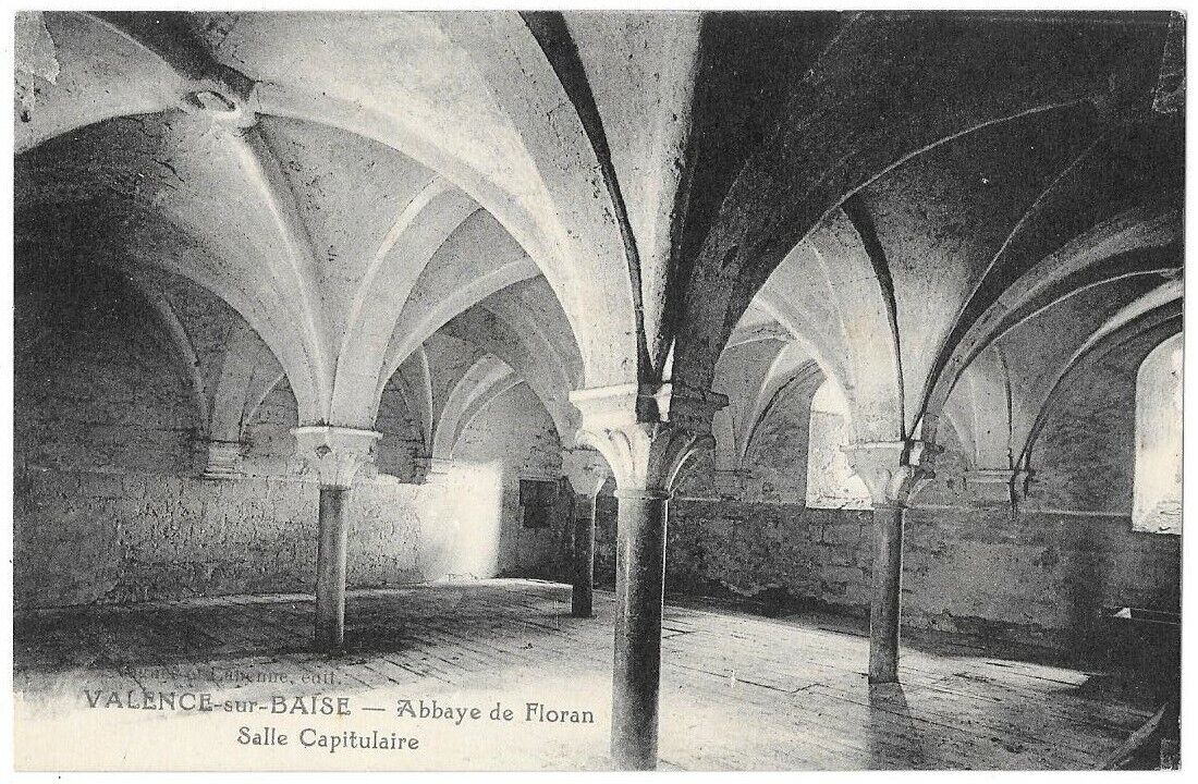 VALENCE-sur-BAISE 32 Floran Abbey Chapter Room CPA written undated