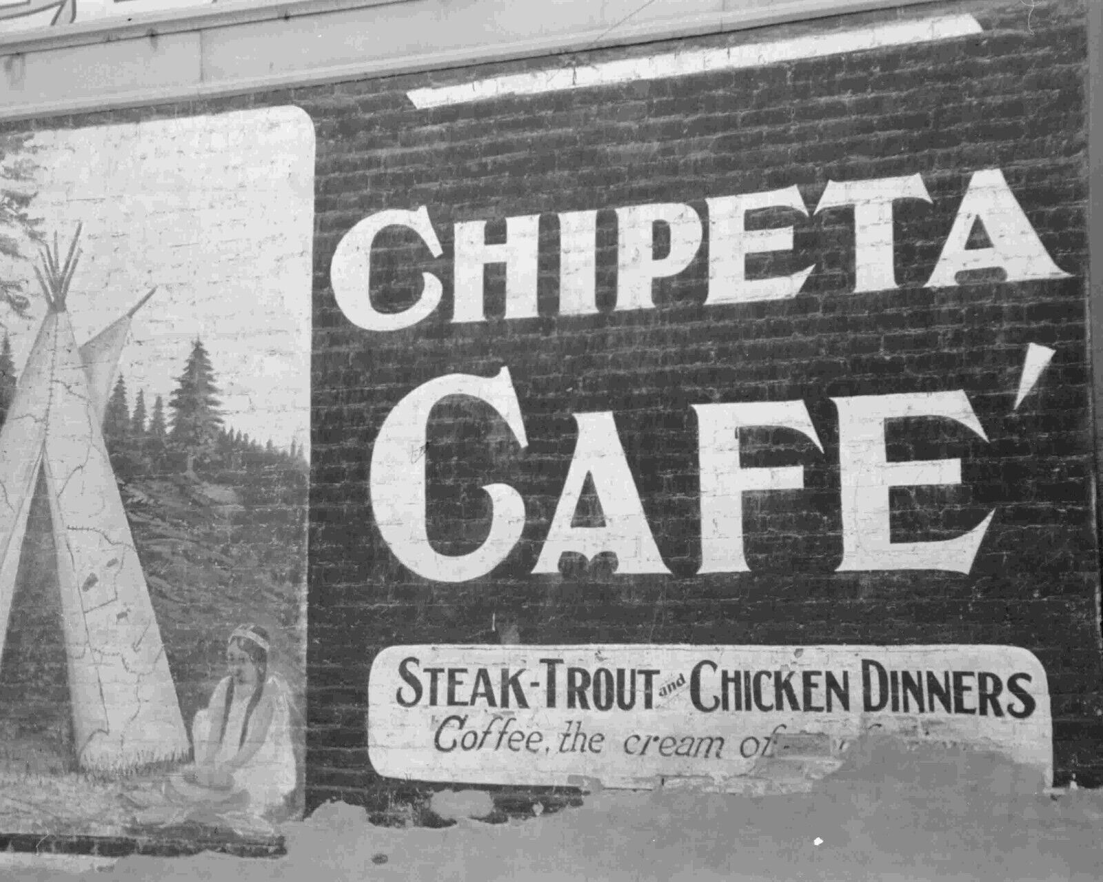 Montrose, Colorado Chipeta Cafe Sign Vintage Old Photo Reprints