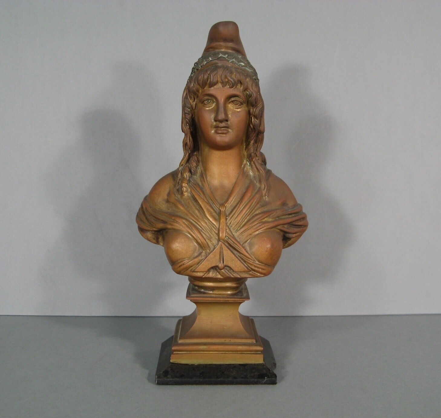 Marianne With Beanie -phrygian Bust Bronze Sculpture Antique 19th Century