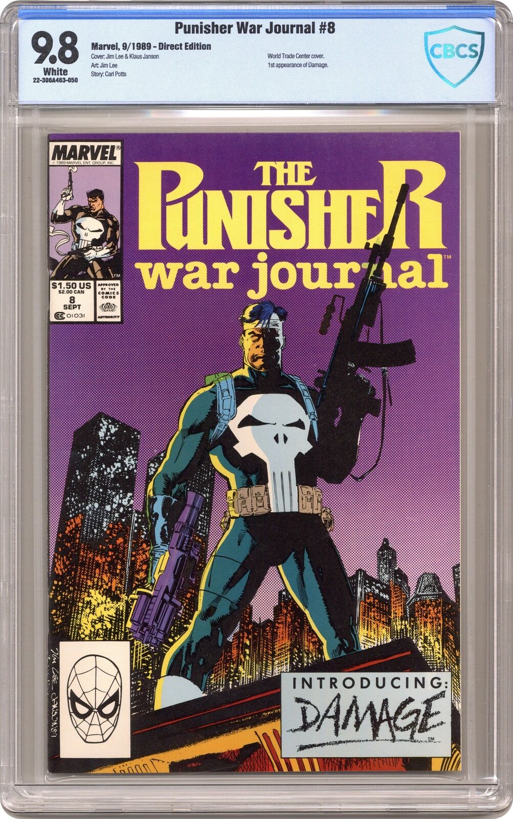 Punisher War Journal #8 CBCS 9.8 1989 22-306A463-050