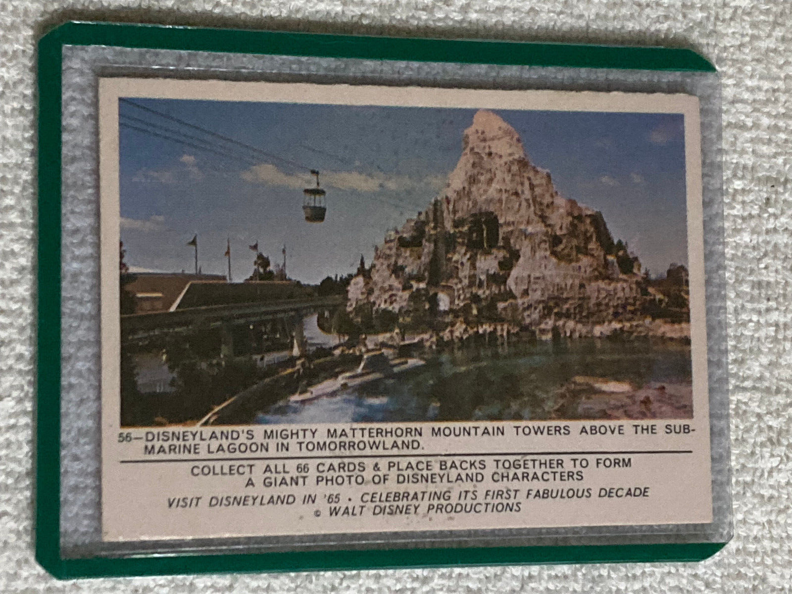 1965 Donruss Disneyland Puzzle Backs #56 Walt Disney Productions Card EX