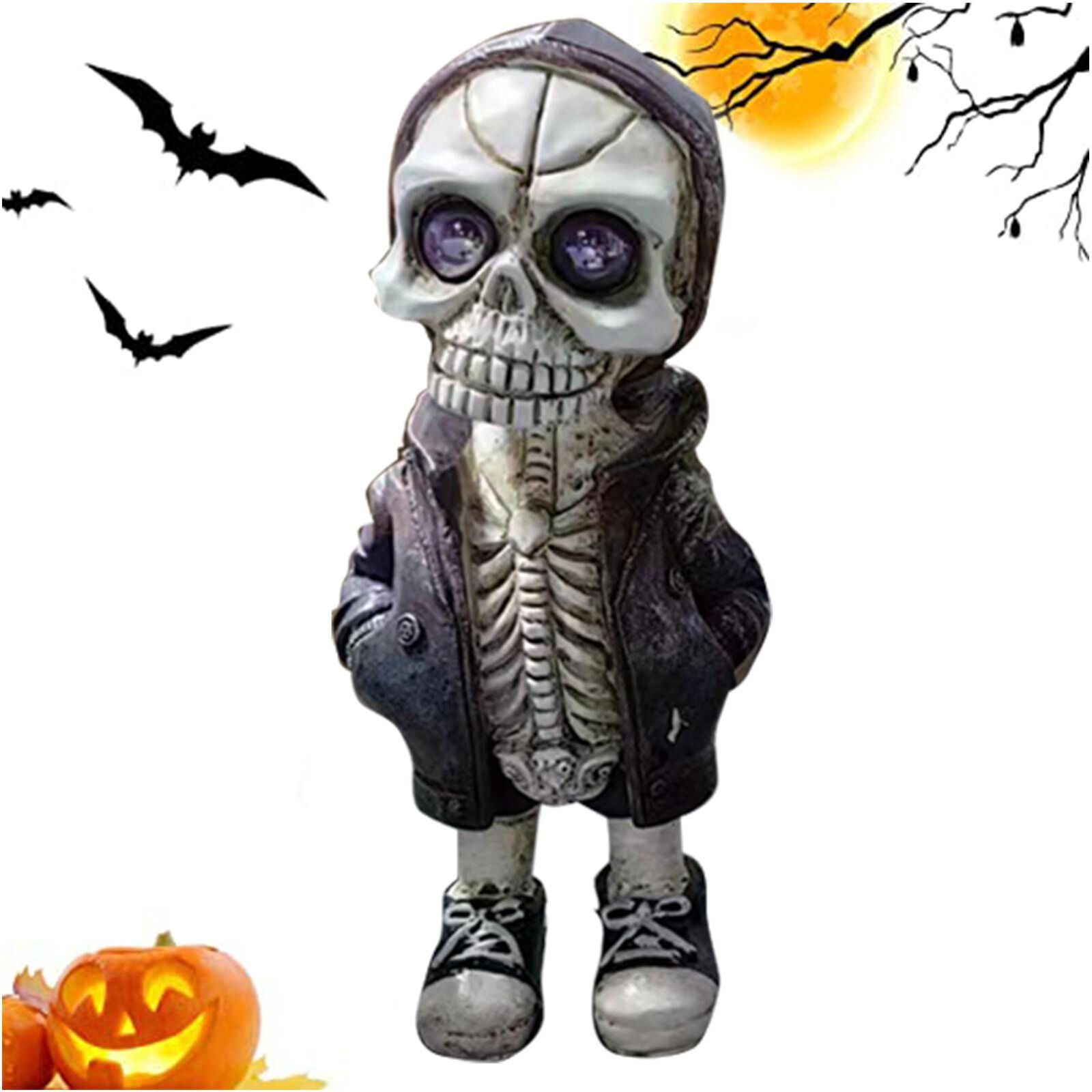 Halloween Skull Figurines Skeleton Doll Statue Crafts Desk Ornaments Home Decor