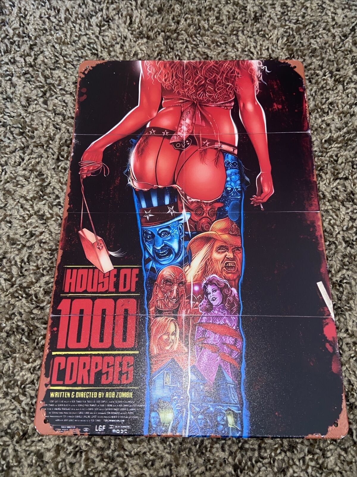 House of 1000 Corpses Horror Movie Tin Metal Sign