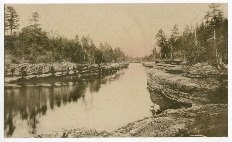 Collotype Cold Water Canyon Wisconsin Dells c1900 Henry Hamilton Bennett Photo