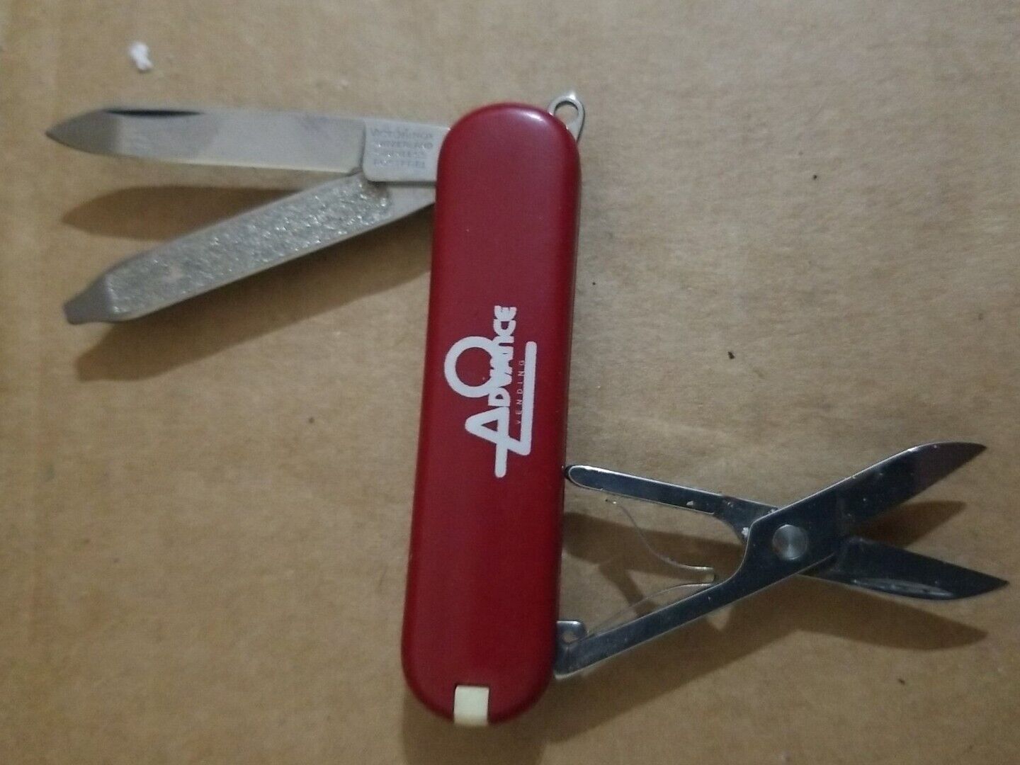 Victorinox Swiss Army Knife Tomo Red Advance Vending Advertising Ohio Keychain