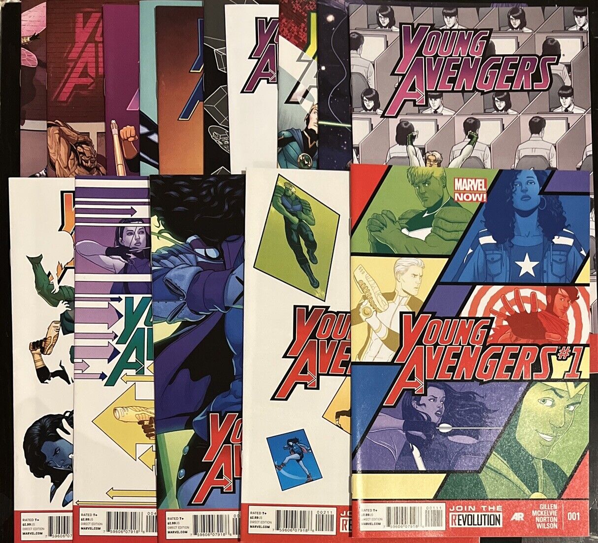 Young Avengers #1-15 Complete Set (Marvel 2013)  ~FN+ Kate Bishop Kid Loki