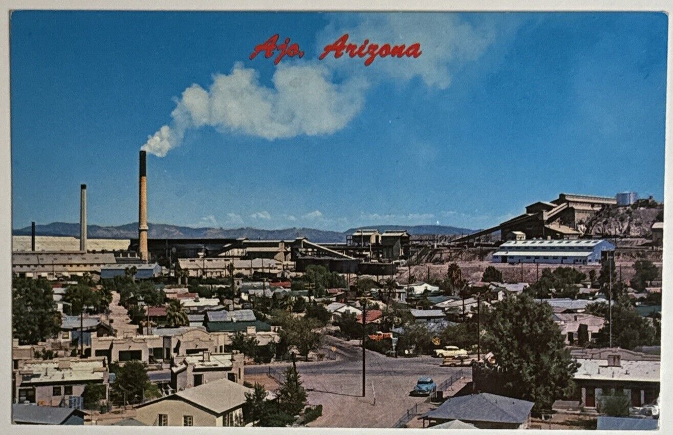 Overlooking New Cornelia Plant from Mine Ajo Arizona AZ Unused Vintage Postcard