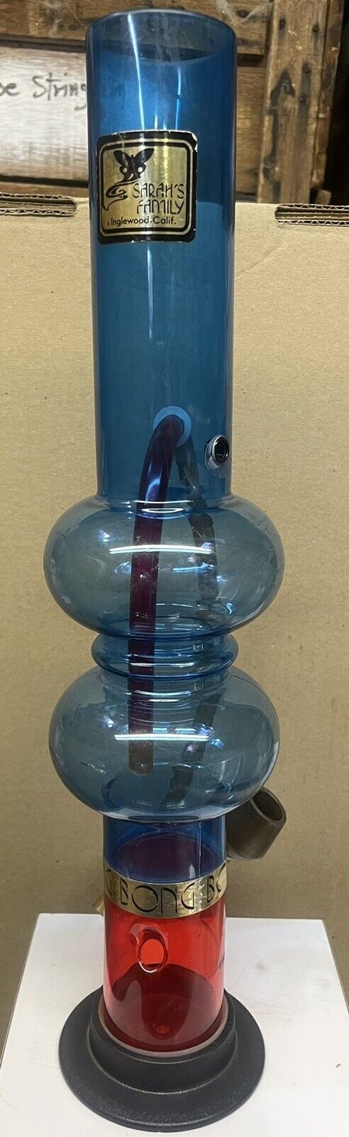 Collectable Sarah’s Family Vintage Unused Blue / Red Hookah 15 Inch 1970's rare