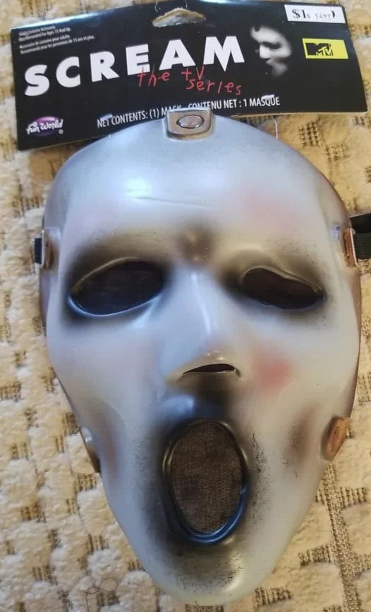 Super RARE 2015 MTV Scream TV Series COSTUME Mask Hooded Poncho Fun World