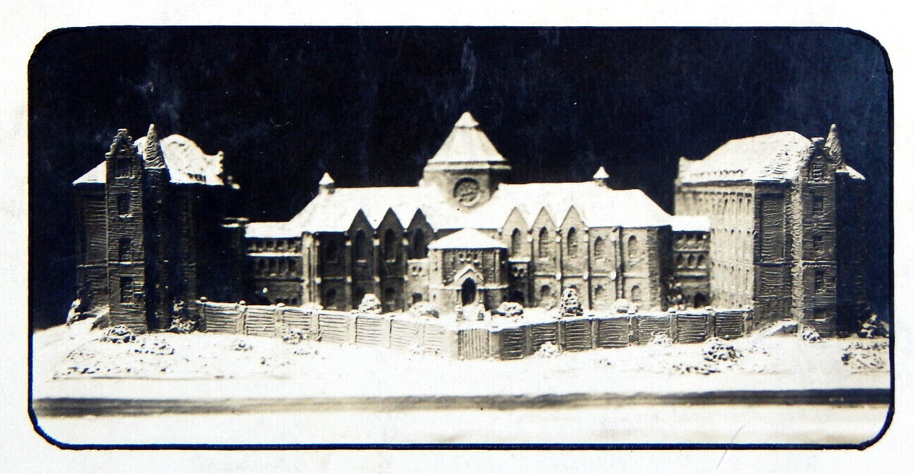 RPPC ARCHITECTURE MODEL KERSCHGENS 1914 CHURCH BUILDING GUTEN HERTEN POSTCARD