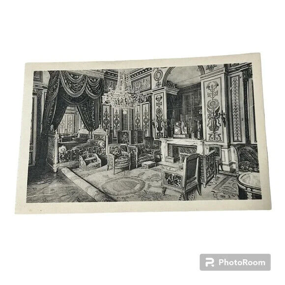Postcard Chateau de Fontainbleau La Chambre de Napoleon France Vintage A105