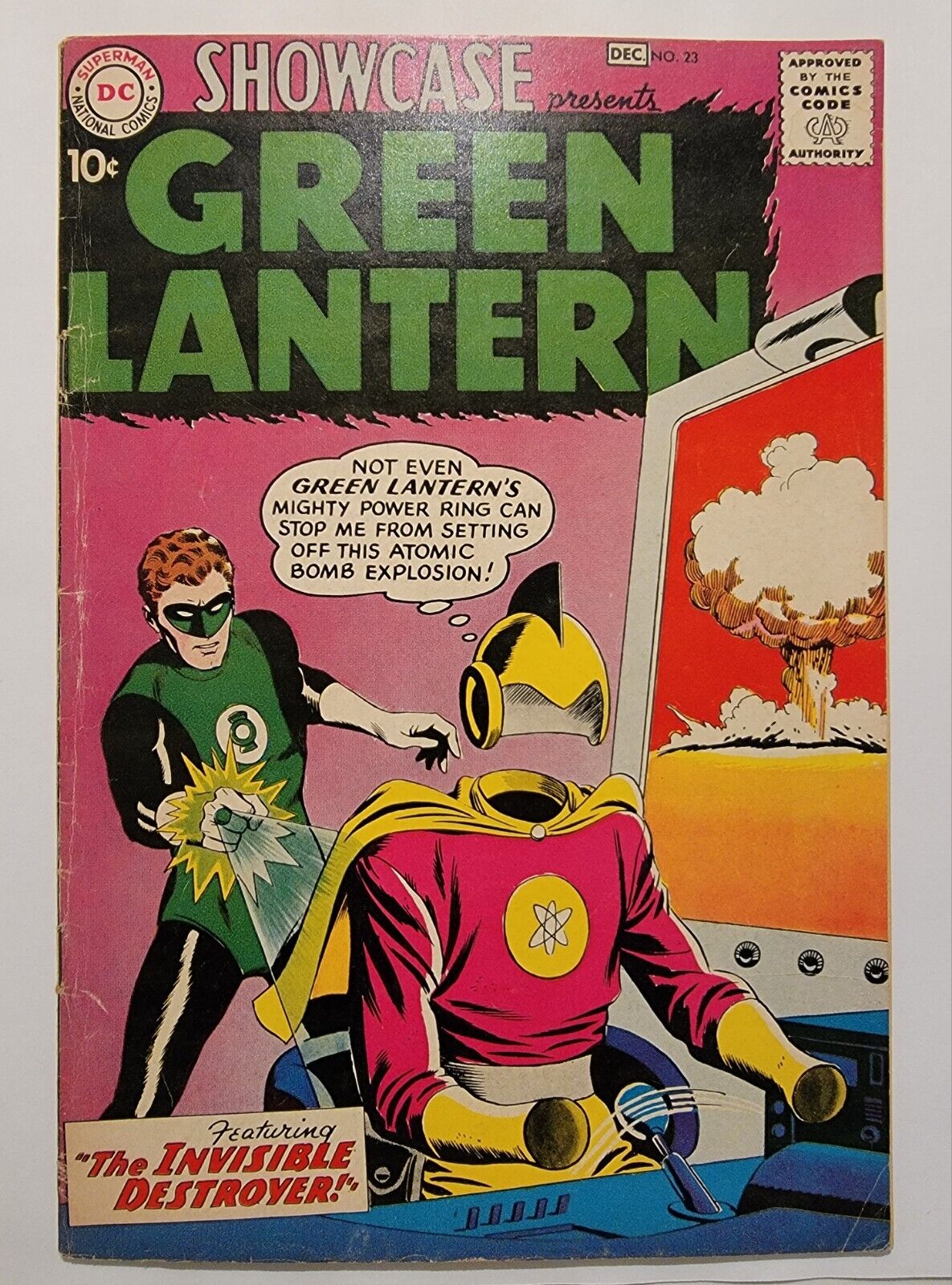 SHOWCASE Presents 23 VG/FN 2nd App Green Lantern ~ 1st Invisible Destroyer 1959
