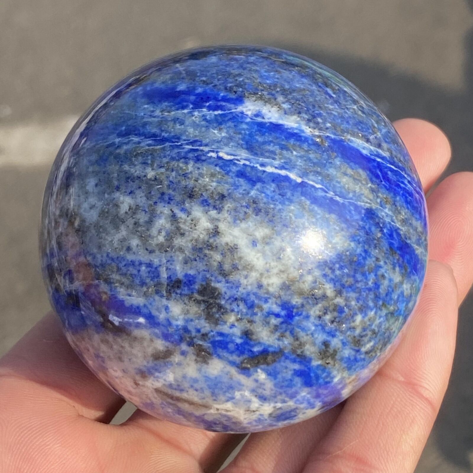 Wholesale 1pc Natural Lapis lazuli Ball Quartz Crystal Sphere Reiki Healing 55mm