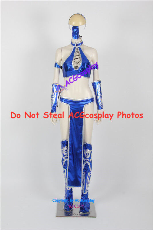 Mortal Kombat Kitana Cosplay Costume acgcosplay include mask and boots covers