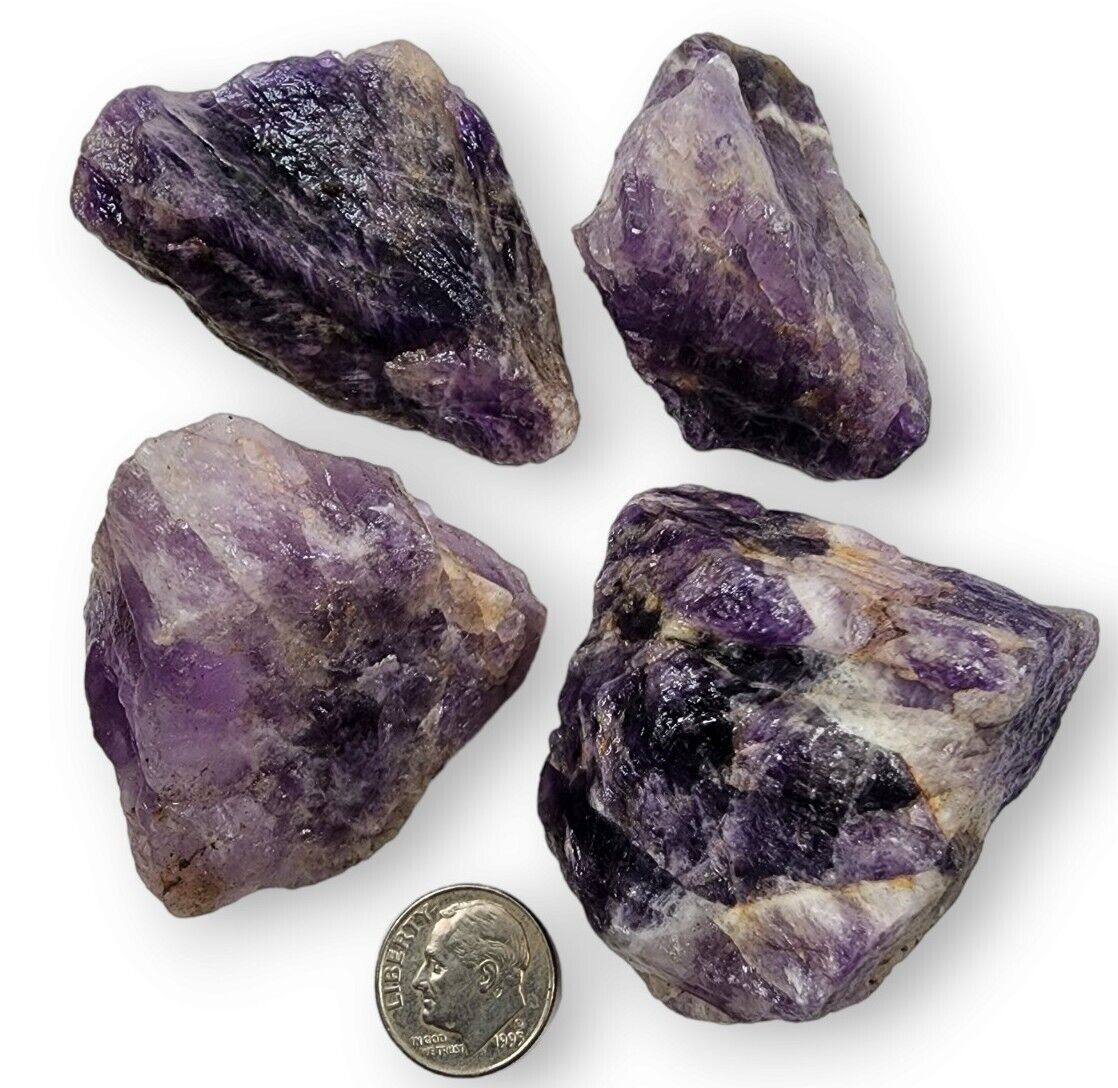 Amethyst Crystals 214 grams 4 piece lot