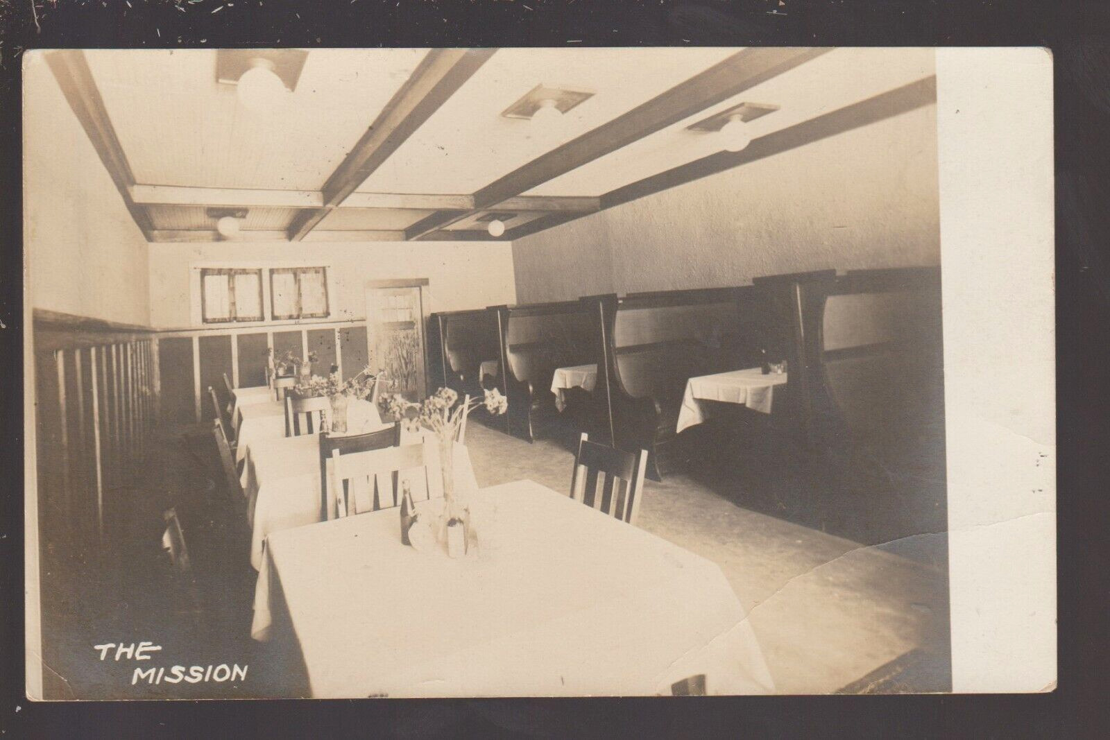 Horicon WISCONSIN RPPC 1911 INTERIOR RESTAURANT Cafe \