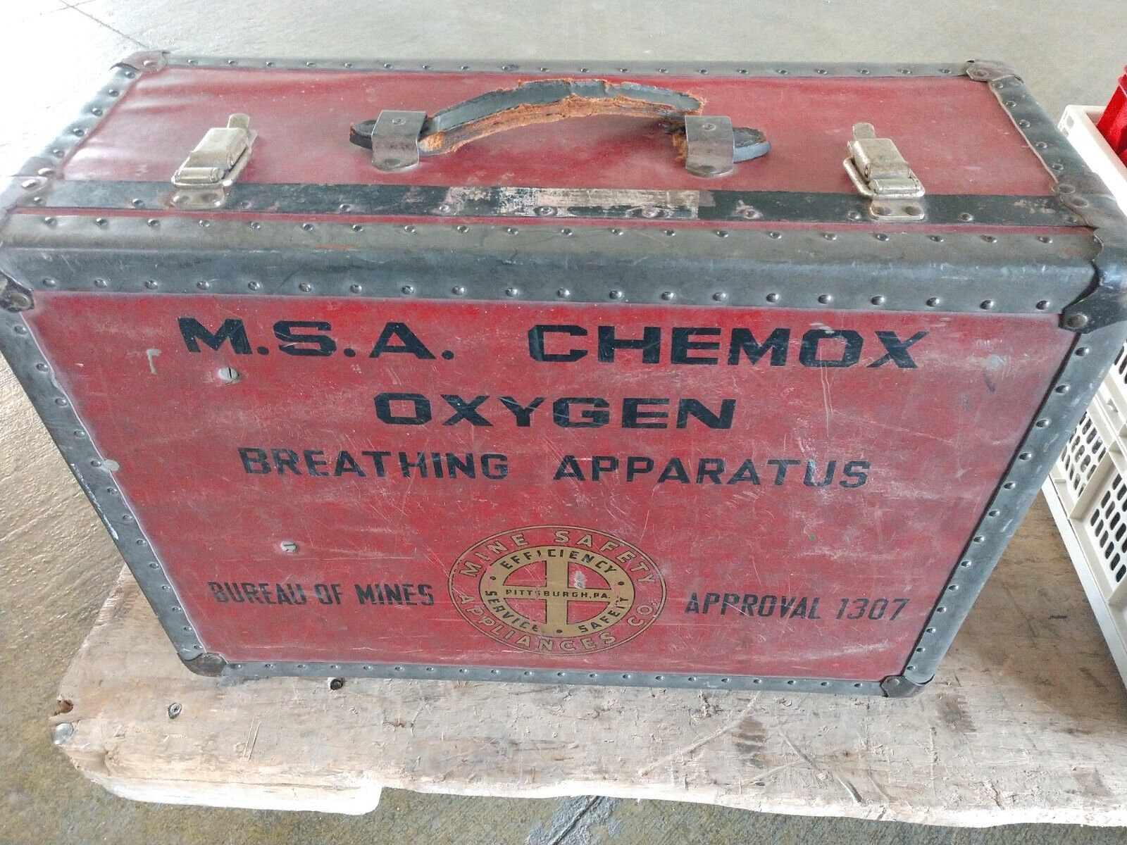 Antique MSA Chemox Oxygen Breathing Apparatus Mine Safety (no mask)