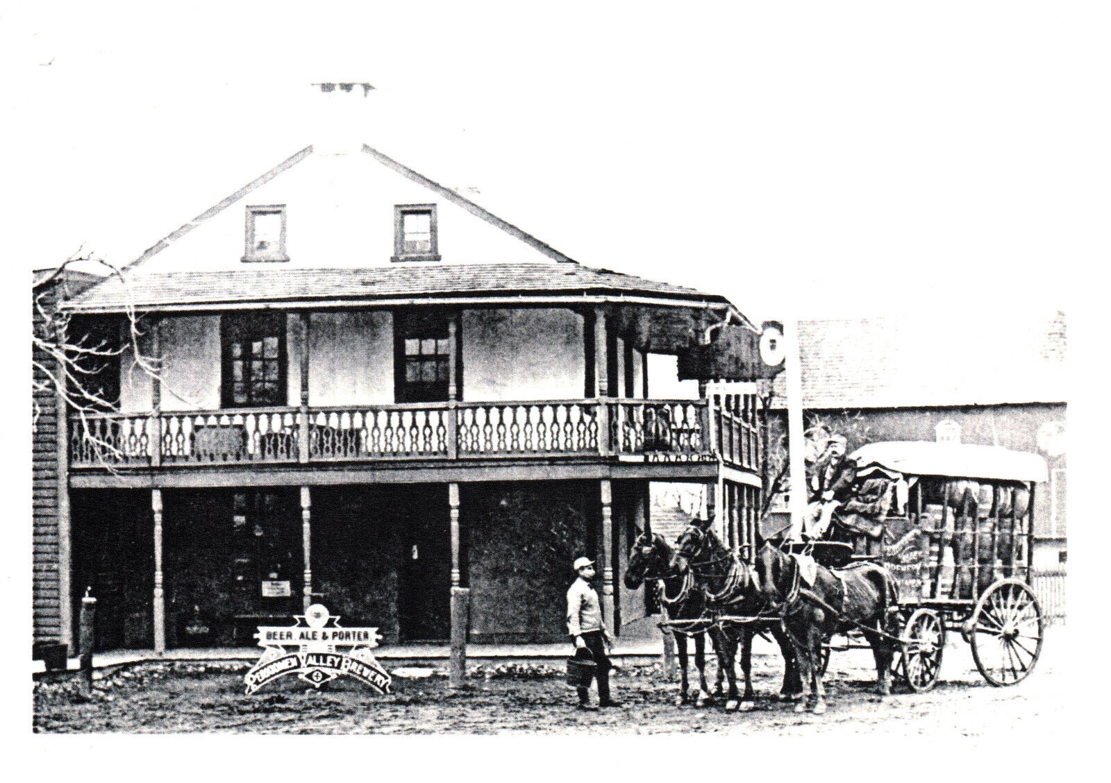 Sorrel Horse Hotel Green Lane, Pa.  1890\'s  Image Postcard Old Vintage Card View