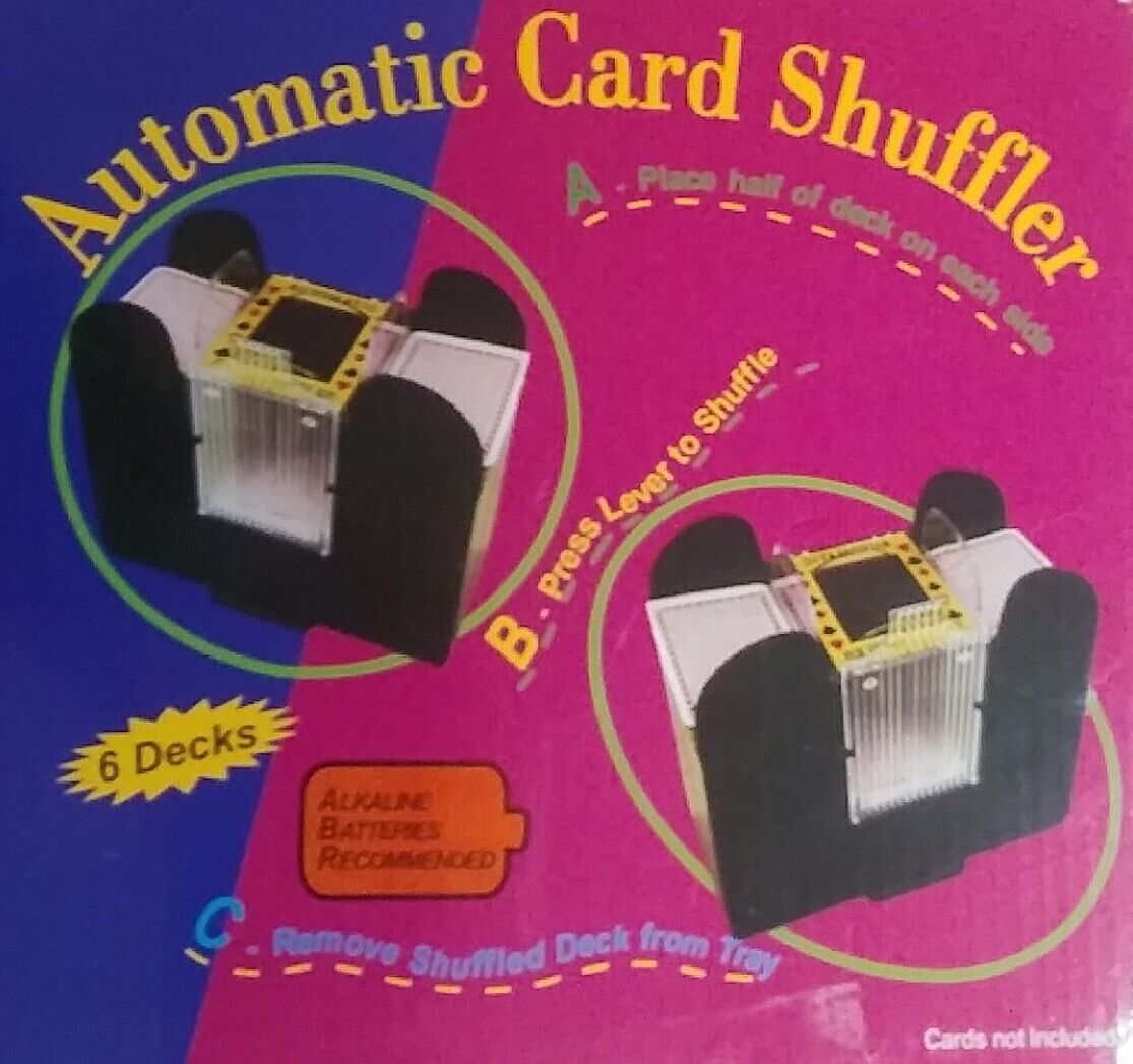 6-Deck Auto Battery Operated Playing Card ShufflerTwo Deck Bicycle Card Included