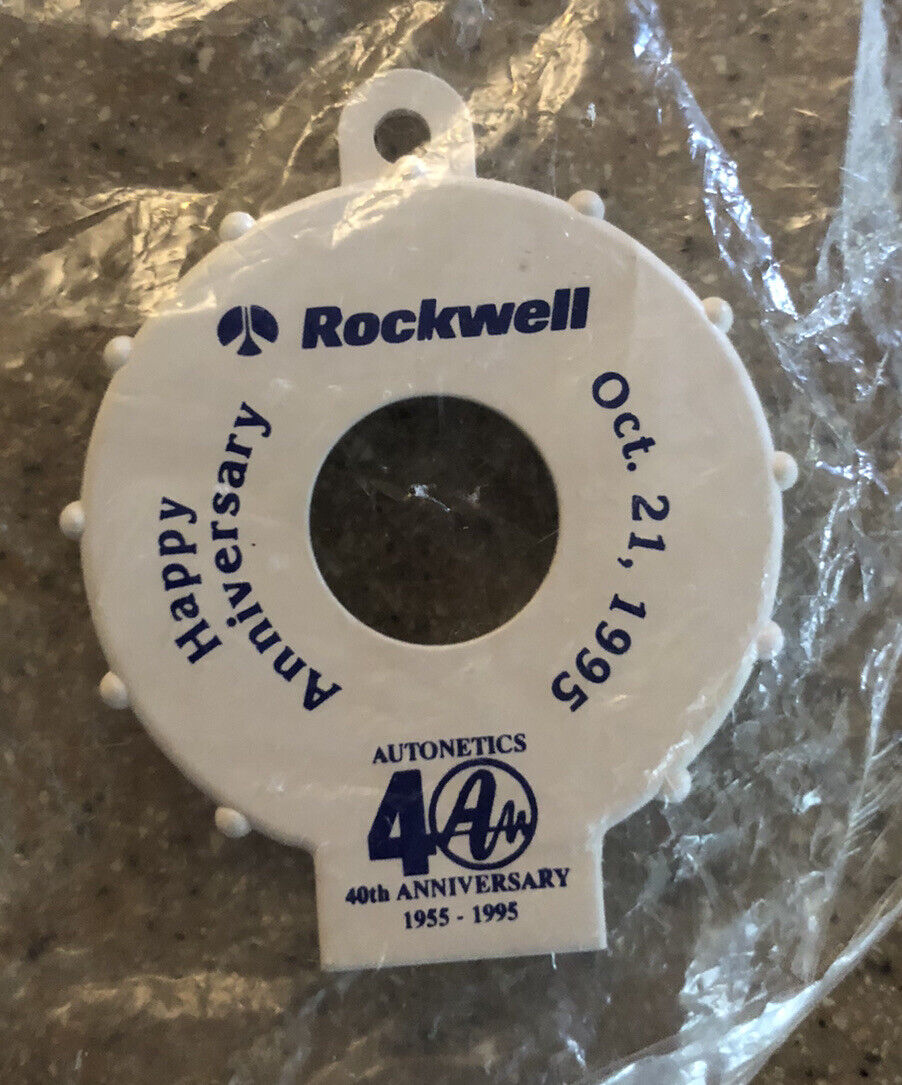 Vtg Rockwell International Autonetics 1995 Bottle Opener Magnet/Keychain Plastic
