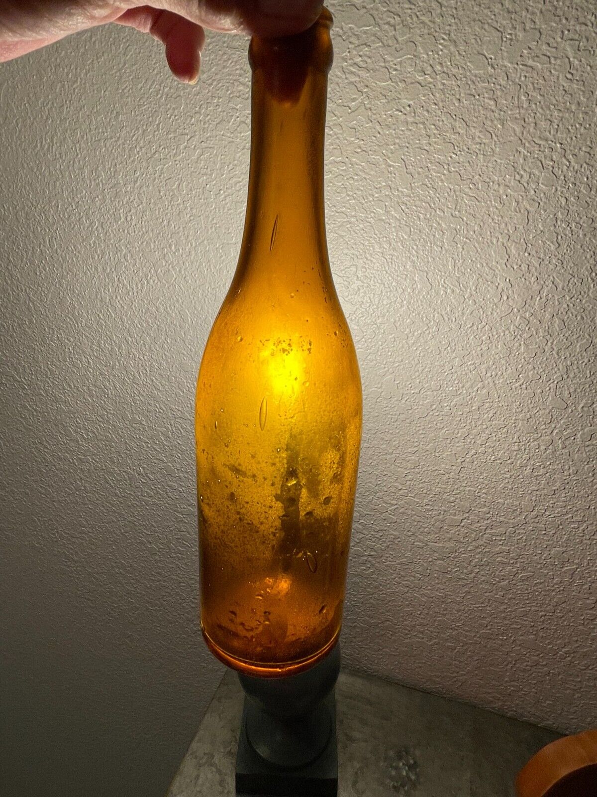 Beautiful Antique Gold Streator Bottle & Glass Company Bottle