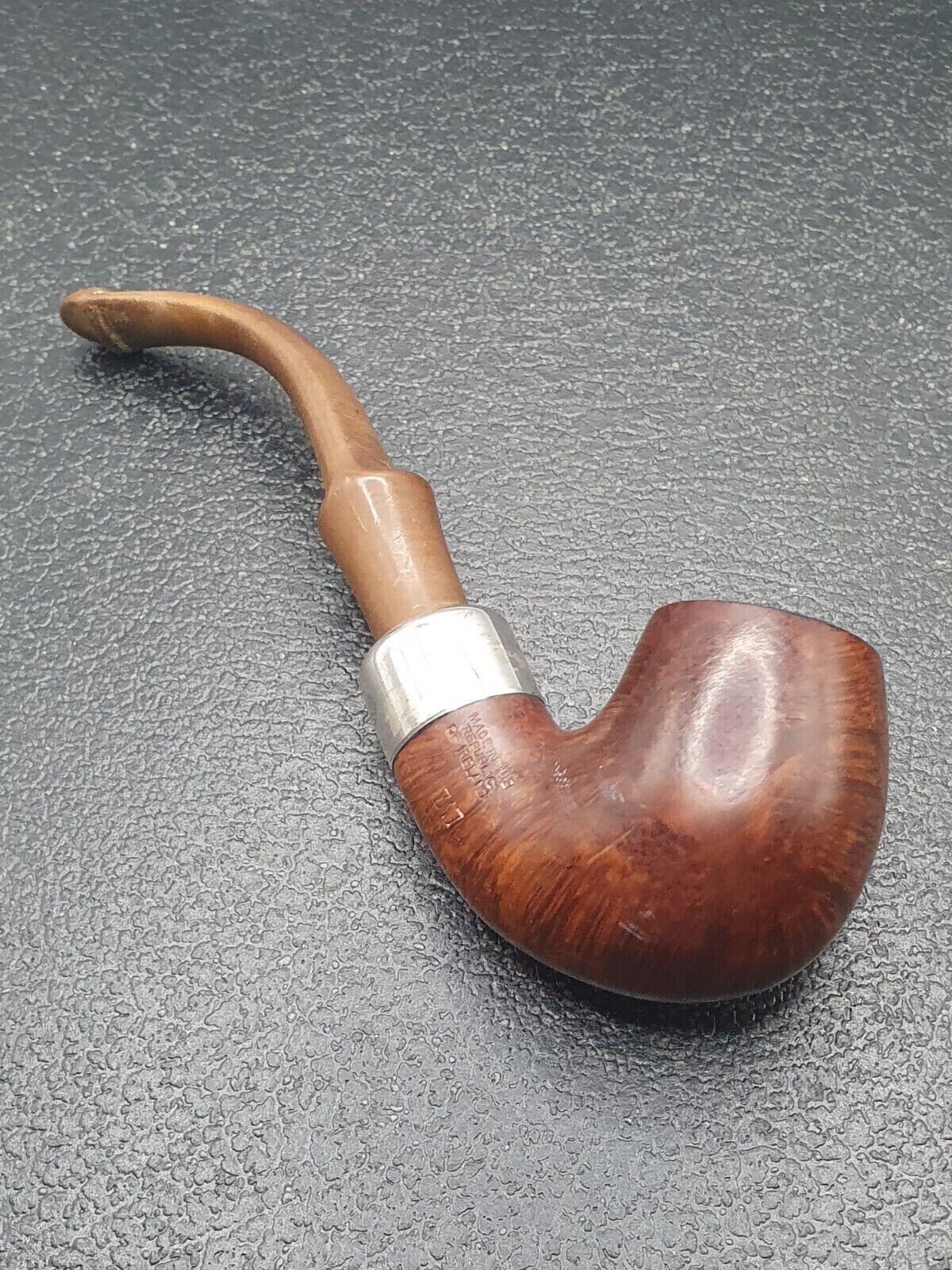 Vintage 1974 Peterson\'s Dublin Silver Collared Pipe 317