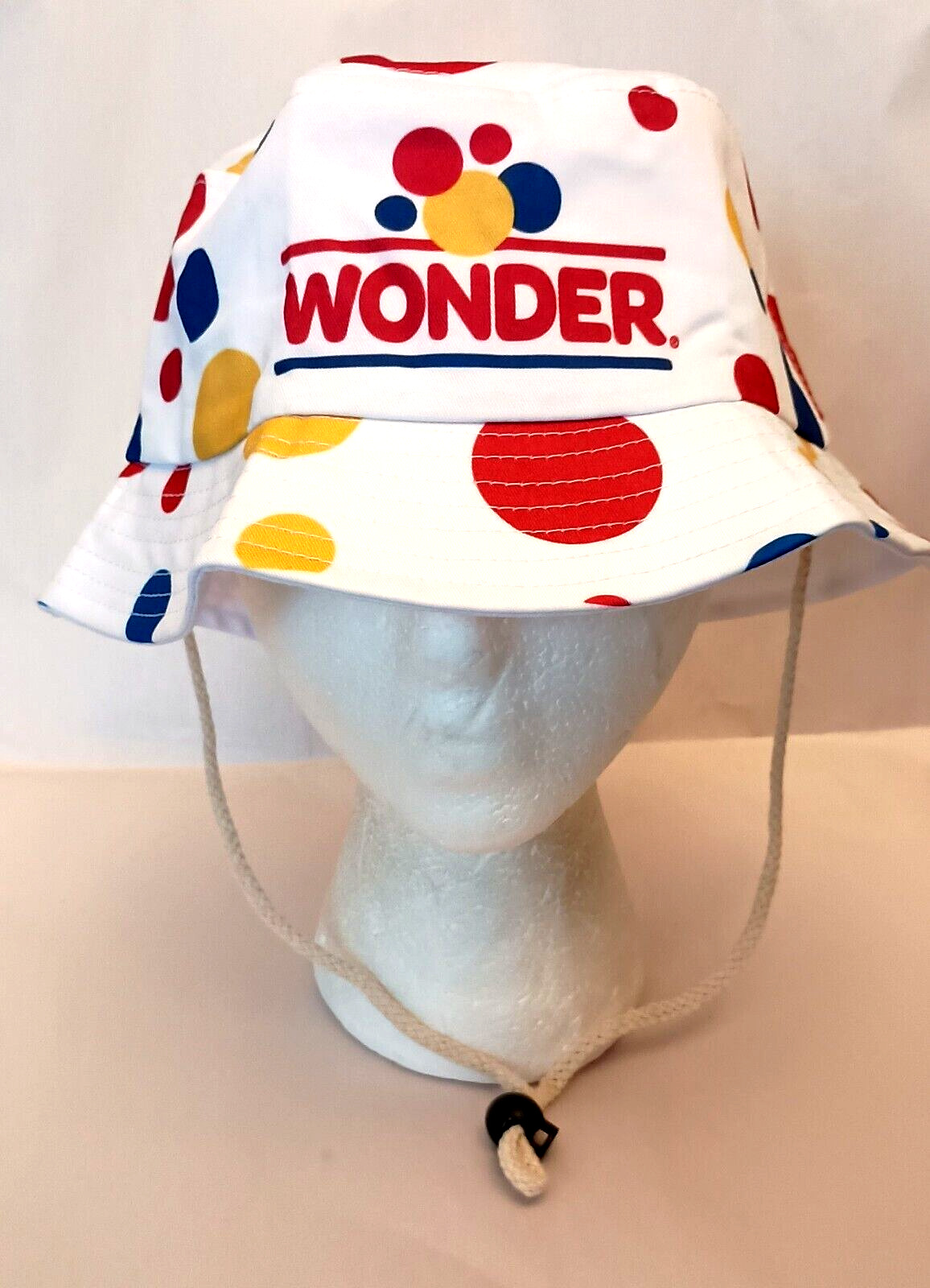 Classic Wonder Bread Colors Logo Bucket Cap Hat New Size LG