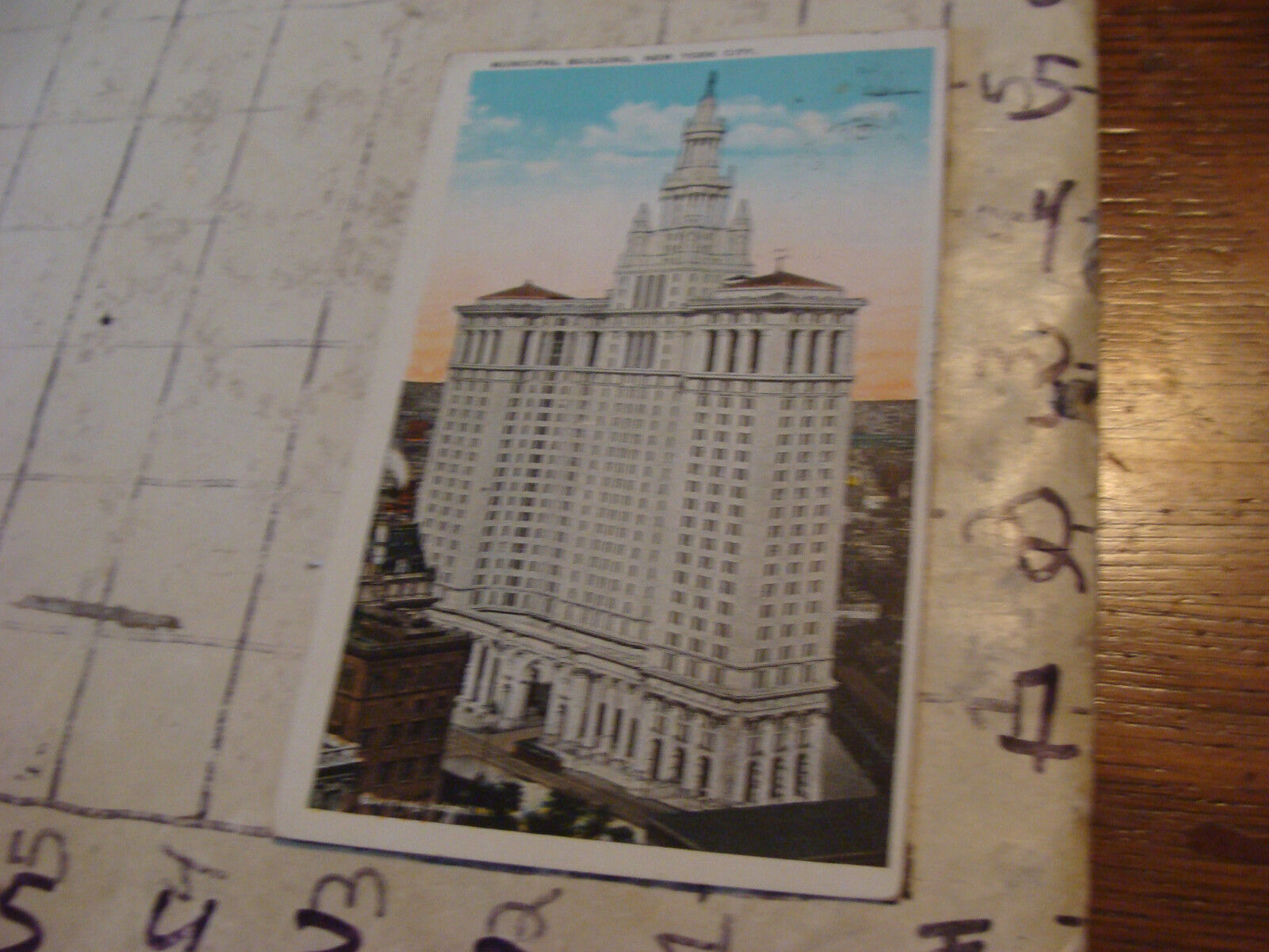 Orig Vint post card MUNICIPAL BUILDING, new york CITY 1930