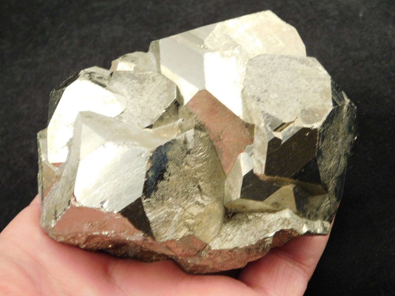 Big 100% Natural DODECAHEDRON PYRITE Crystal Cluster Peru 640gr