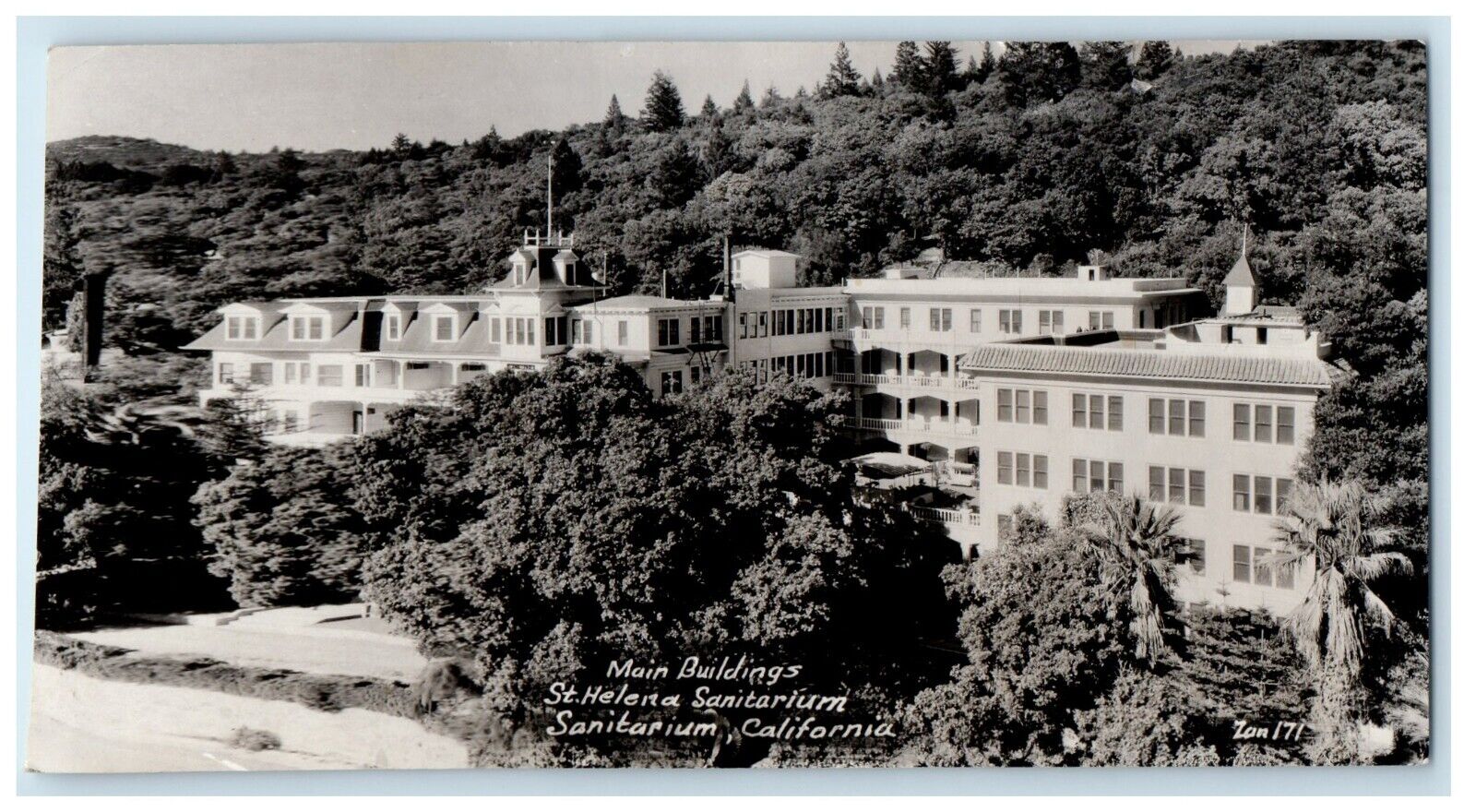 1939 Main Buildings St. Helena Sanitarium California CA RPPC Photo Postcard