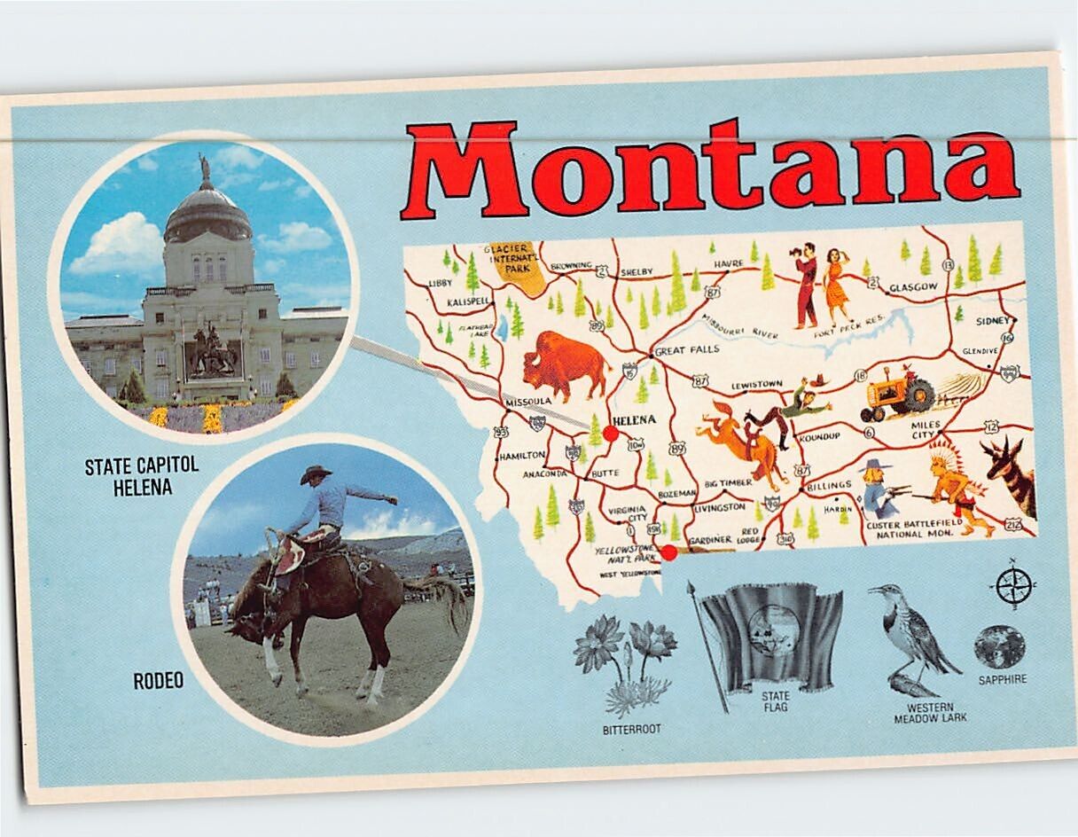 Postcard Montana USA