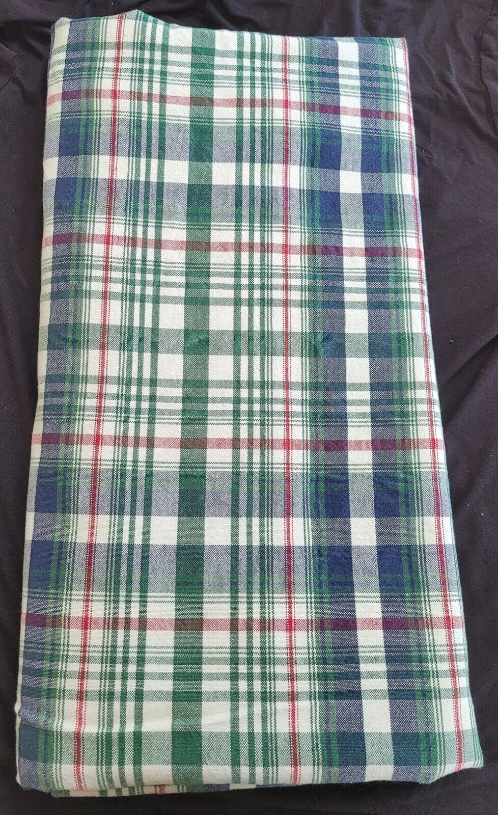 Liz Claiborne Vintage Tablecloth 2001 Check Pattern Oblong 74x55 Approximately 