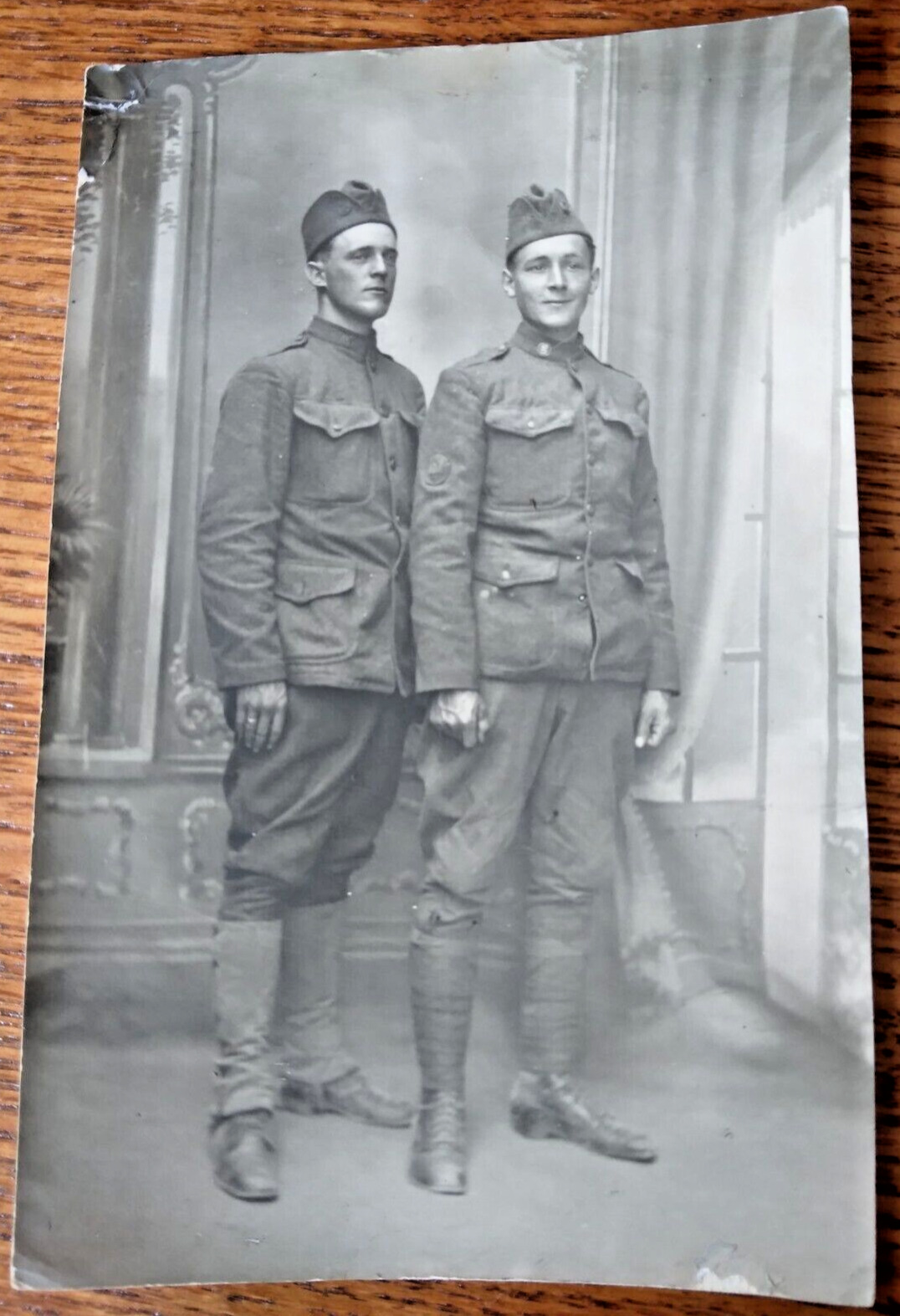 WW1 era Photo Postcard Two Soldiers -Unposted