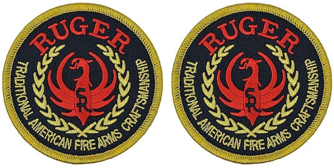 Ruger Firearms Embroidered PATCH  |2PC HOOK BACKING 3