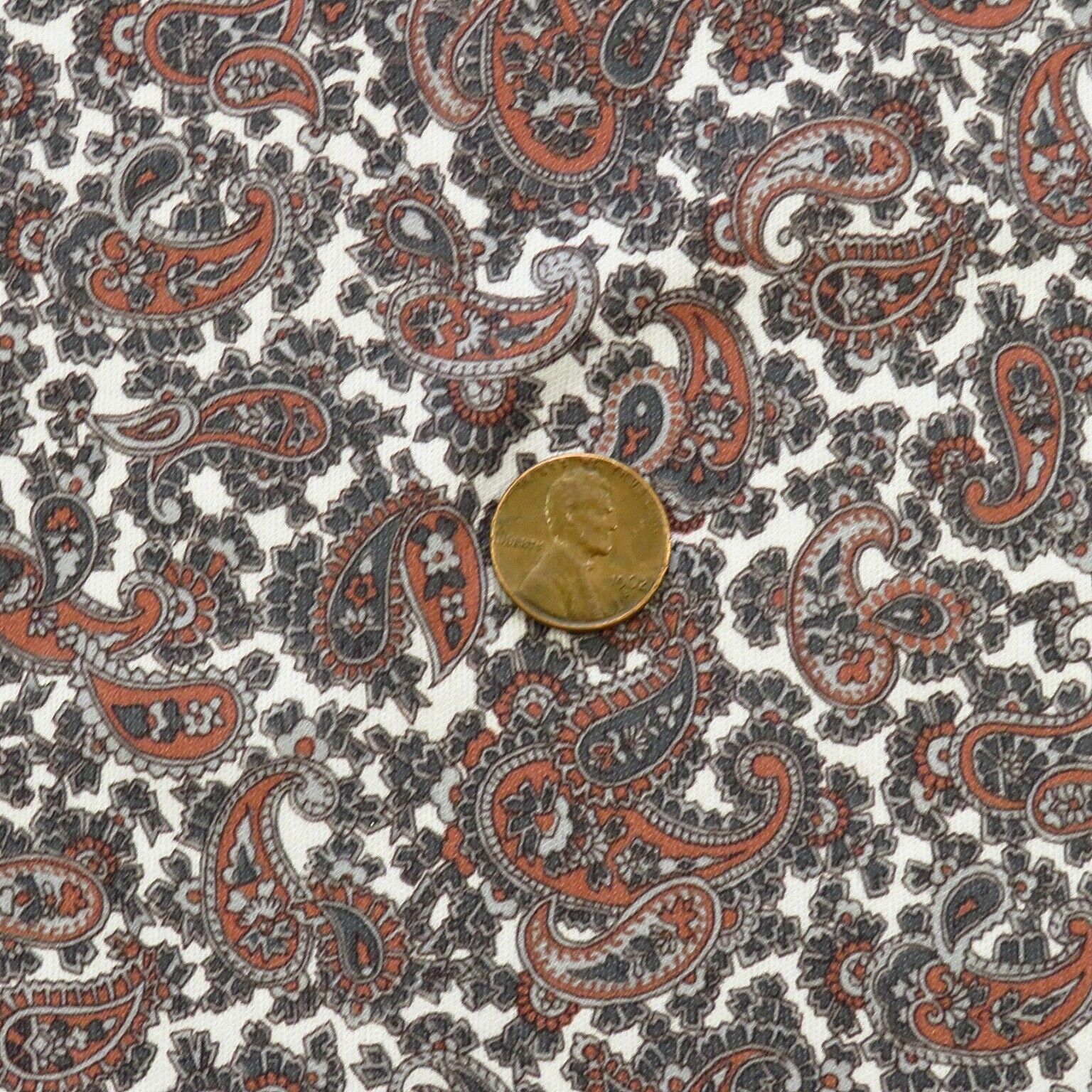 Vintage 1970s Paisley Knit Fabric 1.8YD