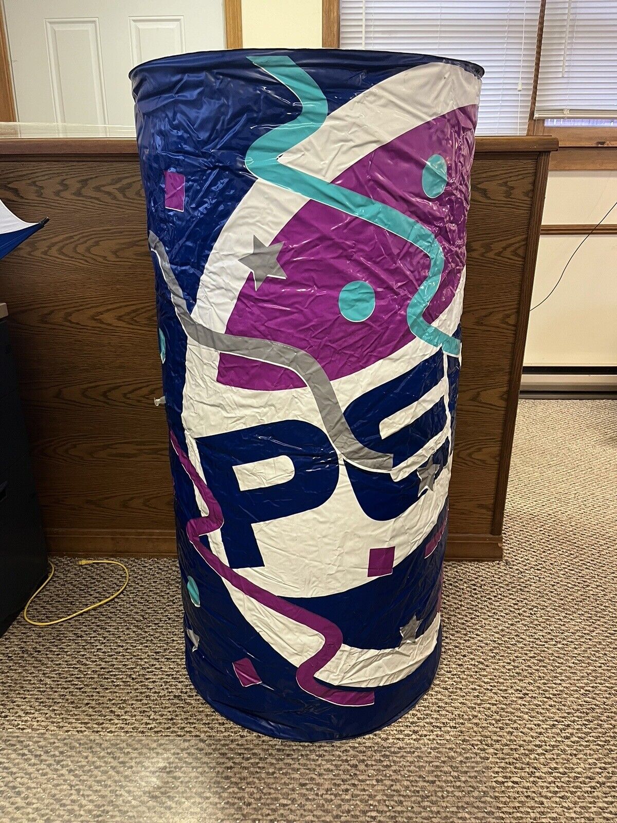 Vintage 90’s Pepsi Inflatable promotional Display, 45” Tall x 23” Round Rare