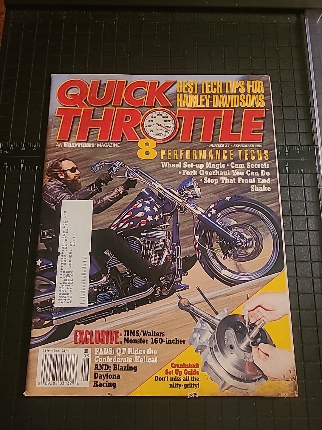 Quick Throttle Magazine September 1999 Motorcycle Vintage  Bagged 
