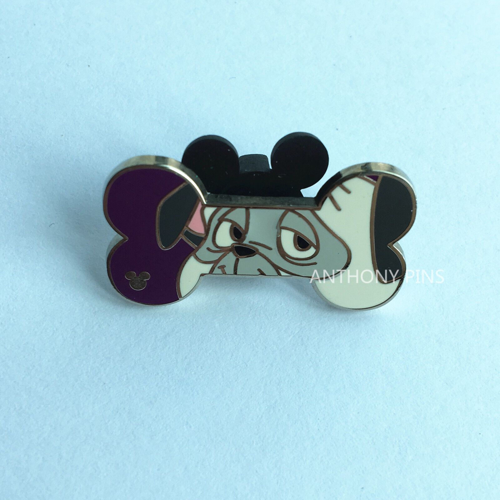 Disney Pin Hong Kong HKDL 2019 Hidden Mickey Dog Bone Pocahontas Percy Purple