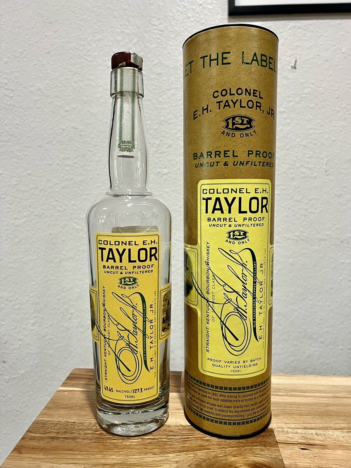 Colonel EH Taylor Barrel Proof Bottle and Tube EHT Batch 10