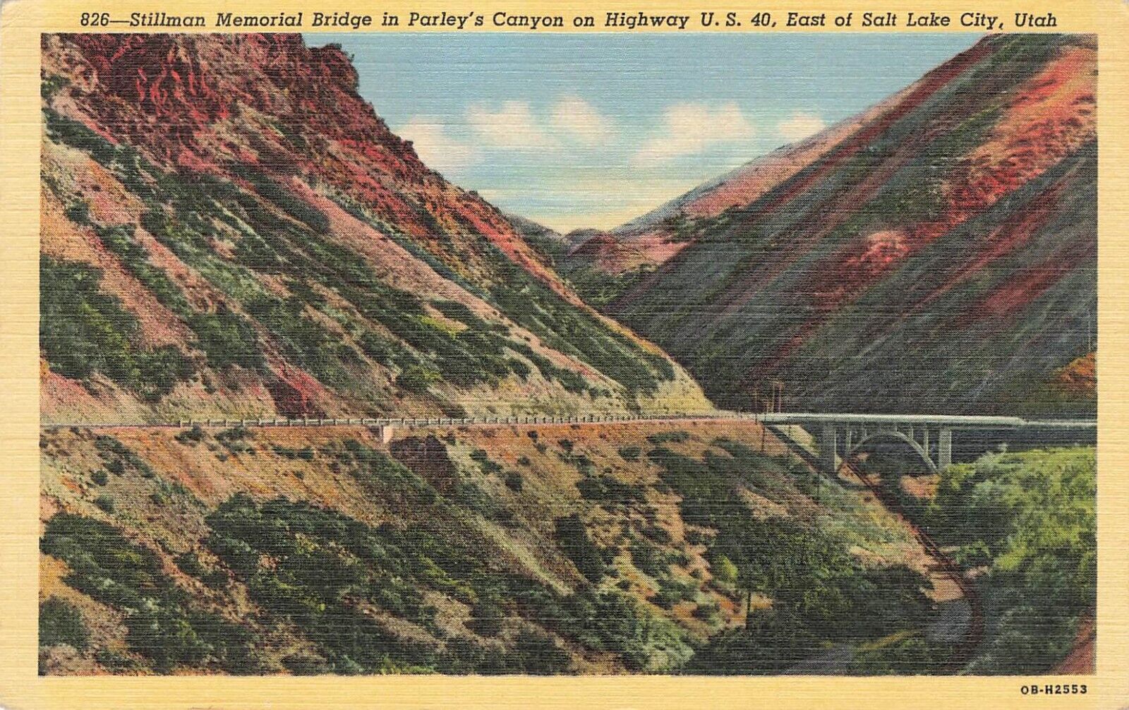 Stillman Memorial Bridge In Parley\'s Canyon Salt Lake City Utah Postcard