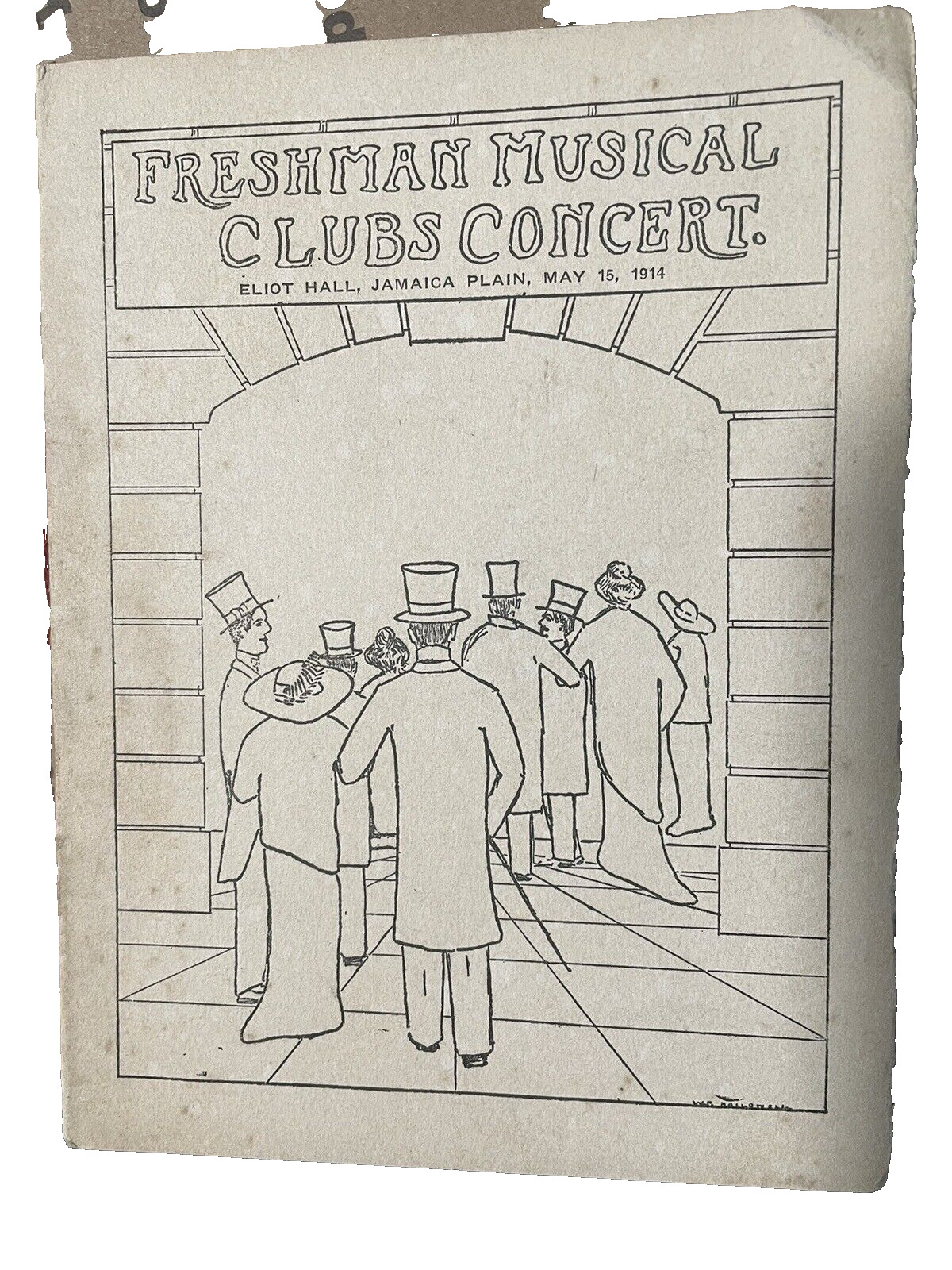 1914 Freshman Musical Club Concert Eliot Hall Jamaica Plain MA Mandolin Club